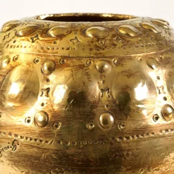 Soreis gold Ceramic Vase by Gabriele Mengoni