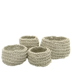 Sottile Set of 4 White Baskets by Rosanna Contadini