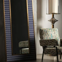 SP120/1 Patterned Fabric-Covered Mirror