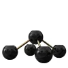 5-Sphere Bramante Black Portoro Marble Candelabra By ADL Atelier Design Lab