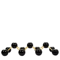 11-Sphere Bramante Black Portoro Marble Candelabra By ADL Atelier Design Lab