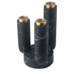 Splendido Black Marquinia Marble Candle Holder