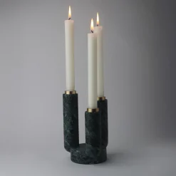 Splendido Green Alpi Marble Candle Holder