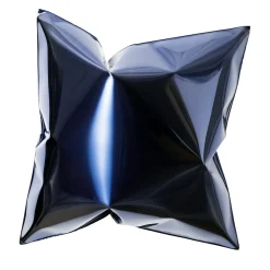 Square Blue Pillow-Shaped Wall Sculpture