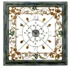 Square Floral Polychrome Wall Clock