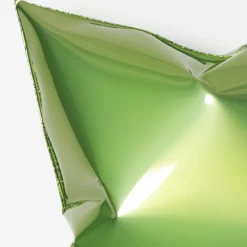 Square Green Pillow-Shaped Wall Sculpture