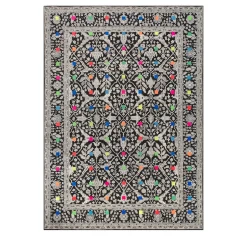 Squares Wool & Silk Hand-Knotted Rug by Richard Hutten
