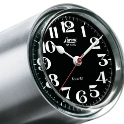 Static Silver Table Clock by Richard Sapper