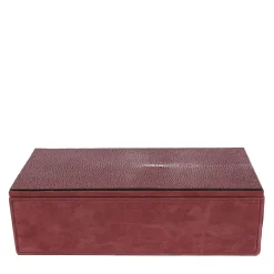Stingray Persian Red Nubuck Leather Box