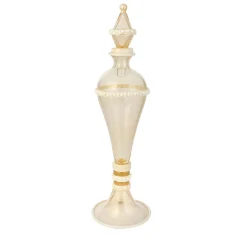 Stmat 24K White & Gold Footed Vase with Lid