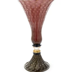 Stmtrub Ruby & Gold Footed Vase