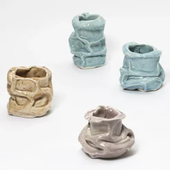 Stones Light Blue Porcelain Candle Holder #2