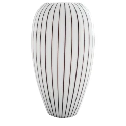 Stripe Black-And-White Vase