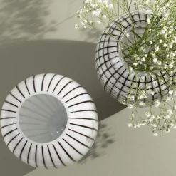 Stripe Black-And-White Vase