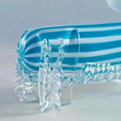 Striped Dog Venetian Glass Sculpture by Eliana Gerotto