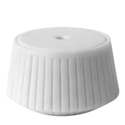 Striped Objects Holder in white Carrara marble
