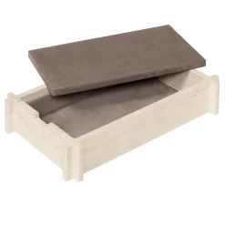 Structura Leather & Marble Rectangular Box - Brown