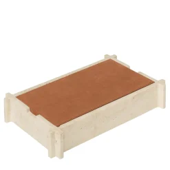 Structura Leather & Marble Rectangular Box - Orange