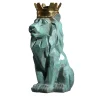 Stylized Seated Lion Bronze Sculpture