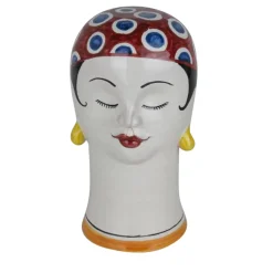 Swimmers Head With Red Spotted Cap Sculpture