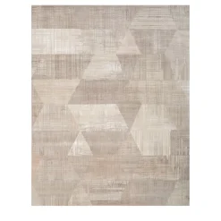 Symmetrical Dream Antique White & White Hand Loom Rug
