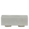 TA Double Squared Paonazzo Marble Candle Holder