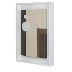 Tabou Decorative Wall Sculpture with White Frame #3