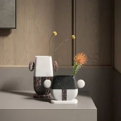 Tacca Multicolor Marble Vase by Matteo Cibic