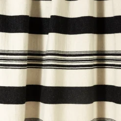 Tacke.d2 Fringed Striped Black-And-White Blanket