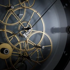 TAKTO PRESTO 02 Black Round Glass Clock