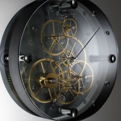 TAKTO PRESTO 02 Black Round Glass Clock