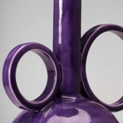 Tall Algoritmo Cardinal Purple Ceramic Amphora