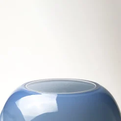 Tall Bulging Azure Vase