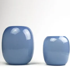 Tall Bulging Azure Vase
