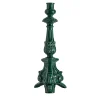 Tall Green Ramine Baroque Ceramic Candle Holder