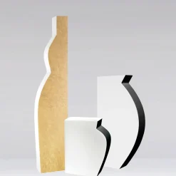 Tall Pacay Vase with Gold Leaf