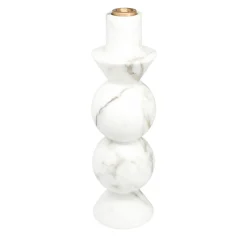 Tall White Marble Candleholder by Jacopo Simonetti