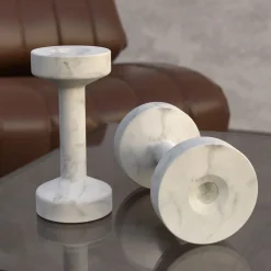 Tara Monolithic Marble Candleholder