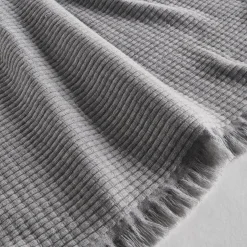 Terramadre Gerbera Gray Cashmere Blanket