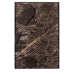 Terre Arate Brown Emperador Marble & Pece Stone Decorative Panel