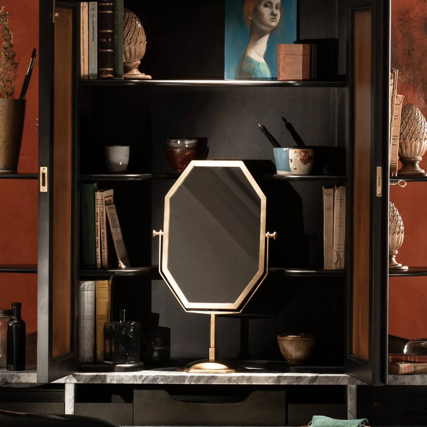 The Octagonal Small Vanity Mirror