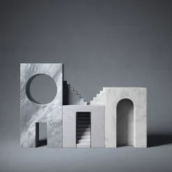 The Village - Utopia Palissandro Bluette Sculpture by E. Ossino