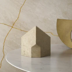 The Village-Kore Petra Travertine Sculpture by Patricia Urquiol