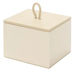 Thea Rectangular Low Ivory Lacquer Trinket Box