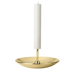 There Candle Holder Gold in Polished Brass By Studio Job
