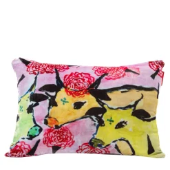 Three Cows Silk Velvet Upholstered Cushion