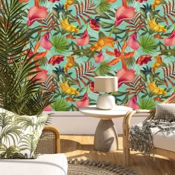 Tiki Decor Hawaiian Wallpaper