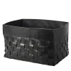 Toledo Black Leather Basket