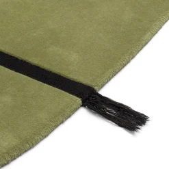 Tondo non Tondo Linea Irregular Sage-Green Rug