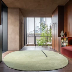 Tondo non Tondo Linea Irregular Sage-Green Rug